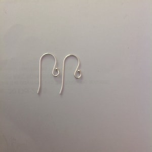 May include: Two silver earring hooks with a small ball at the end of each hook.