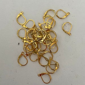 Gold Coloured Lever-Back Earring Hooks, Best Bulk Prices! Australian seller. Free Postage!