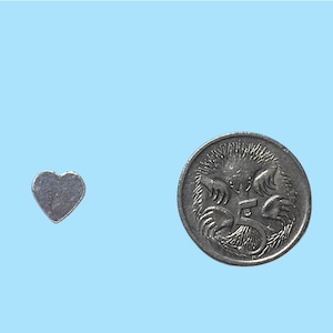 Solderable Heart Shaped Accents, Sterling Silver Embellishments, 10 Pieces, Free Postage