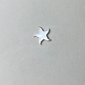 Solderable Star Accents, Sterling Silver Embellishments, 10 Pieces, Free Postage