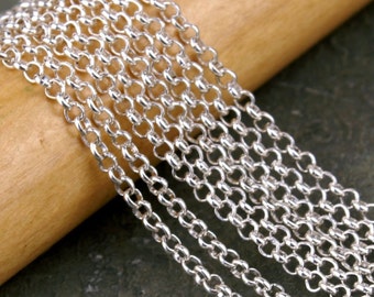 10 Silver Plated 2mm Round Link Necklaces, 45cm Long, Free Postage!