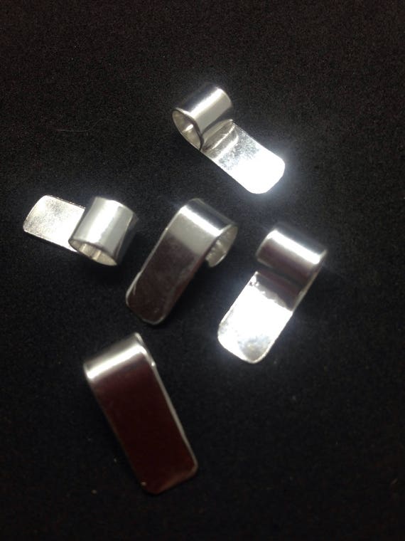 Tibetan Rectangle Glue On Bails Antique Silver 8 x 26mm 20 Pcs Findings Crafts