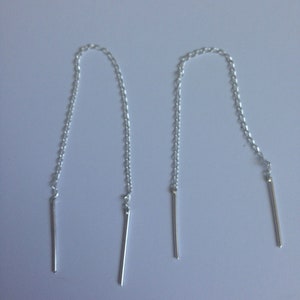 Threader Earrings, Sterling Silver Ear Threaders