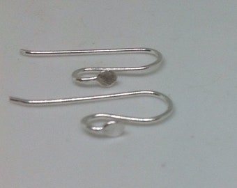 925 Sterling Silver Earring Hooks With Flat Ball 21g - 0.7mm, Best Bulk Prices, Free Postage in Australia!