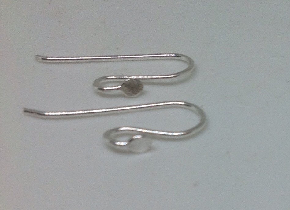 925 Sterling Silver Earring Hooks With Flat Ball 21g 0.7mm, Best Bulk  Prices, Free Postage in Australia 