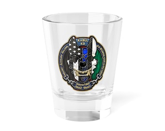 Kabul K9 Schnapsglas, mit K9 Münzlogo