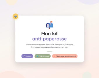 Kit anti-burocrazia stampabile per ADHD | Lista di controllo per posta e scadenze, adatto a chi soffre di ADHD | PDF bilingue (fr en) stampabile