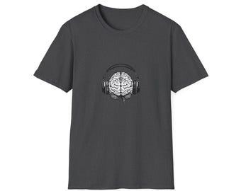 Third Eye Brain with Headphones T-Shirt | Unisex Tee