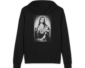 Sacred Heart Jesus Hoodie | Unisex Zip-Up Hoodie