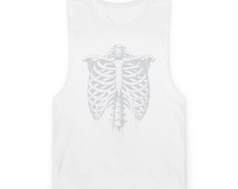 Human Anatomical Ribcage Illustration Tank Top | Unisex Graphic Tank