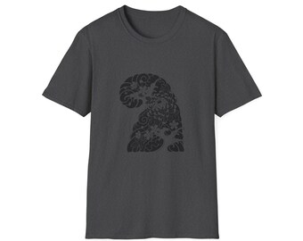 Japanese Floral Wave Silhouette T-Shirt | Unisex Tee