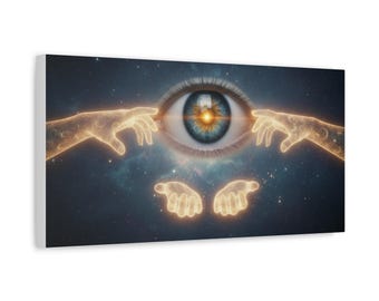 Cosmic All-Seeing Eye canvas | Stretched Matte Wall Art