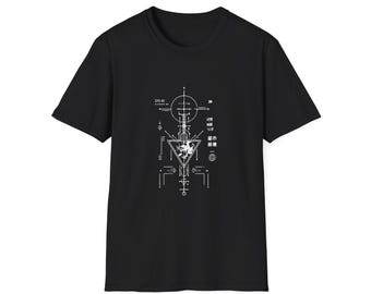 Geometric Tech Symbols T-Shirt | Unisex Tee
