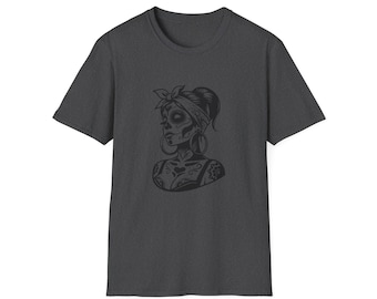 Sugar Skull Pinup Girl T-Shirt | Unisex Tee