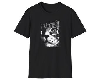 Hypnotic Cat Eyes T-Shirt | Unisex Graphic Tee