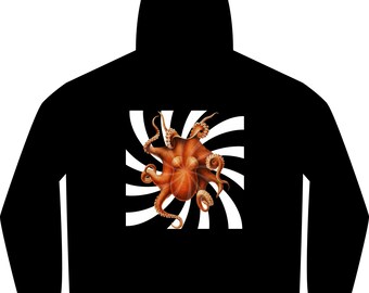 Octopus Spiral Hoodie | Unisex Zip-Up Hoodie