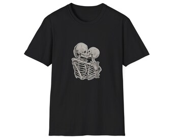 Kissing Skeletons T-Shirt | Unisex Tee