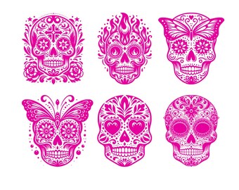 Sugar Skull Cats Hoodie | Unisex Pull-Over Hoodie
