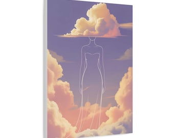 Cloud Silhouette Art Canvas | Matte Stretched Wall Art