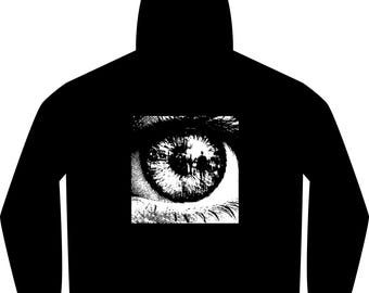 Detailed Eye Illustration Hoodie | Unisex Zip-Up Hoodie