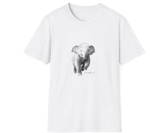 Running Baby Elephant "happy" T-Shirt | Unisex Tee