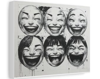 Laughing Faces Pop Art Canvas
