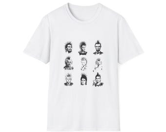 Punk Mohawk Heads T-Shirt | Unisex Tshirt