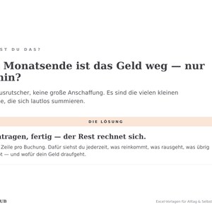 Am Monatsende ist das Geld weg — das Haushaltsbuch zeigt, wofür es ausgegeben wurde