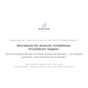 WAEZ HUB Logo — Vorlagen für Alltag und Selbstständigkeit mit persönlichem Support