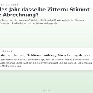 Jedes Jahr dasselbe Zittern — stimmt die Nebenkostenabrechnung und kommt sie rechtzeitig beim Mieter an