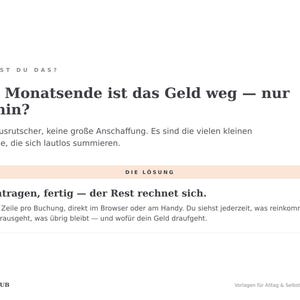 Am Monatsende ist das Geld weg — das Haushaltsbuch zeigt, wofür es ausgegeben wurde