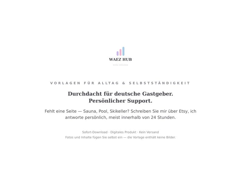 WAEZ HUB Logo — Vorlagen für Alltag und Selbstständigkeit mit persönlichem Support