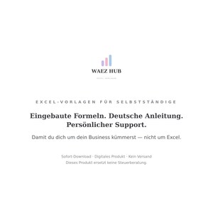 WAEZ HUB Logo — Excel-Vorlagen für Selbstständige: eingebaute Formeln, deutsche Anleitung, persönlicher Support