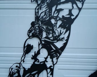 Metal Bull Rider Wall Art, Rodeo Cowboy Decor, Western Home Accent