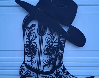 Cowboy Boot with Hat