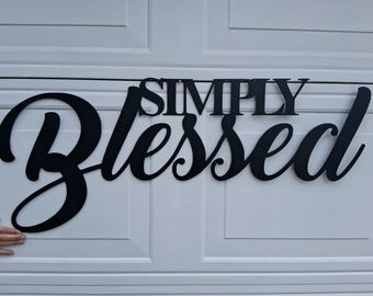 Simply Blessed wording