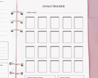 Colouring Goal Tracker Planner Insert - Novel Writing Planner Template Printable, Self Publishing Book Writing Tracker, Physical