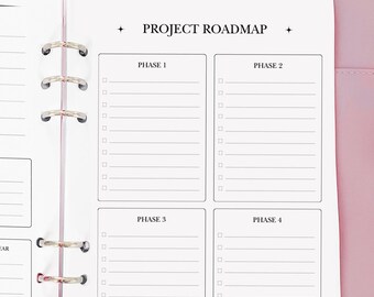 Project Roadmap - Planner Insert - Novel Writing Planner Template Printable, Self Publishing Book Writing Tracker, Physical Copy Pack