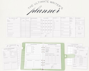 Novel Writing Planner Bundle - Novel Writing Planner Workbook, Writer Planner, Fiction Writing Planner, Characters, Author, Worldbuilding