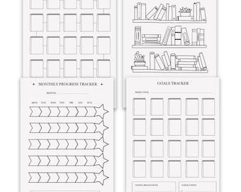 Colouring Tracker Novel Planner Insert Bundle - Novel Writing Planner Template Printable,Self Publishing Book Tracker, Digital Download