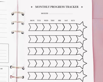 Monthly Colouring Tracker Planner Insert - Novel Writing Planner Template Printable, Self Publishing Book Writing Tracker, Physical Copy