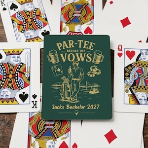 Personalized Bachelor Party Playing Cards, Custom Golf Texas Holdem Poker Deck, Wedding Favor For Him, Groomsman Best Man Gift