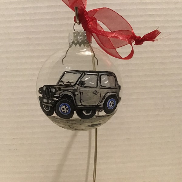 Jeep Ornaments Glass Etsy