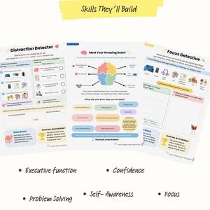 Executive Function Workbook for Kids Ages 6-9 | Focus, Confidence, Problem-Solving (Instant Download) image 4