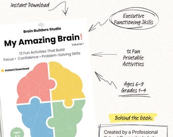 Executive Function Workbook for Kids Ages 6-9 | Focus, Confidence, Problem-Solving (Instant Download)