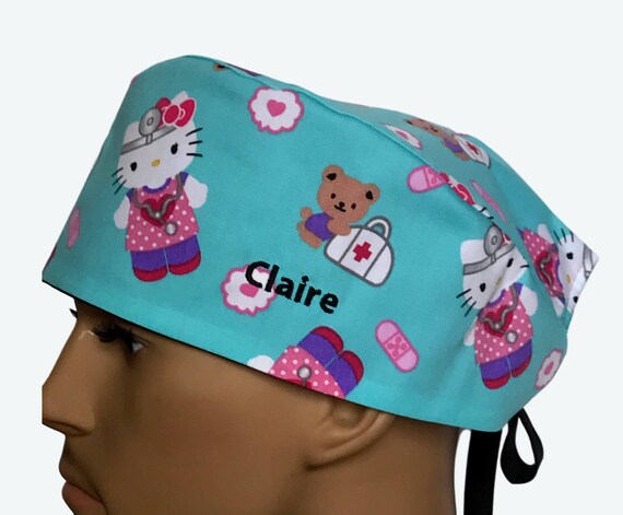 hello kitty scrub cap