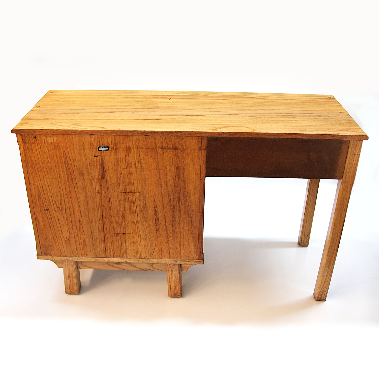 Vintage Midcentury Modern Western Oak Desk & Chair From Etsy
