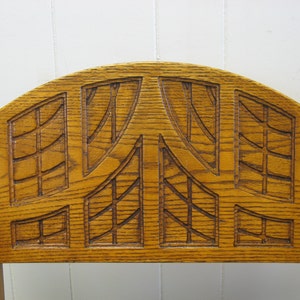 Chaise de salle à manger art déco-gothique Purdue University Romweber en chêne, chêne image 4