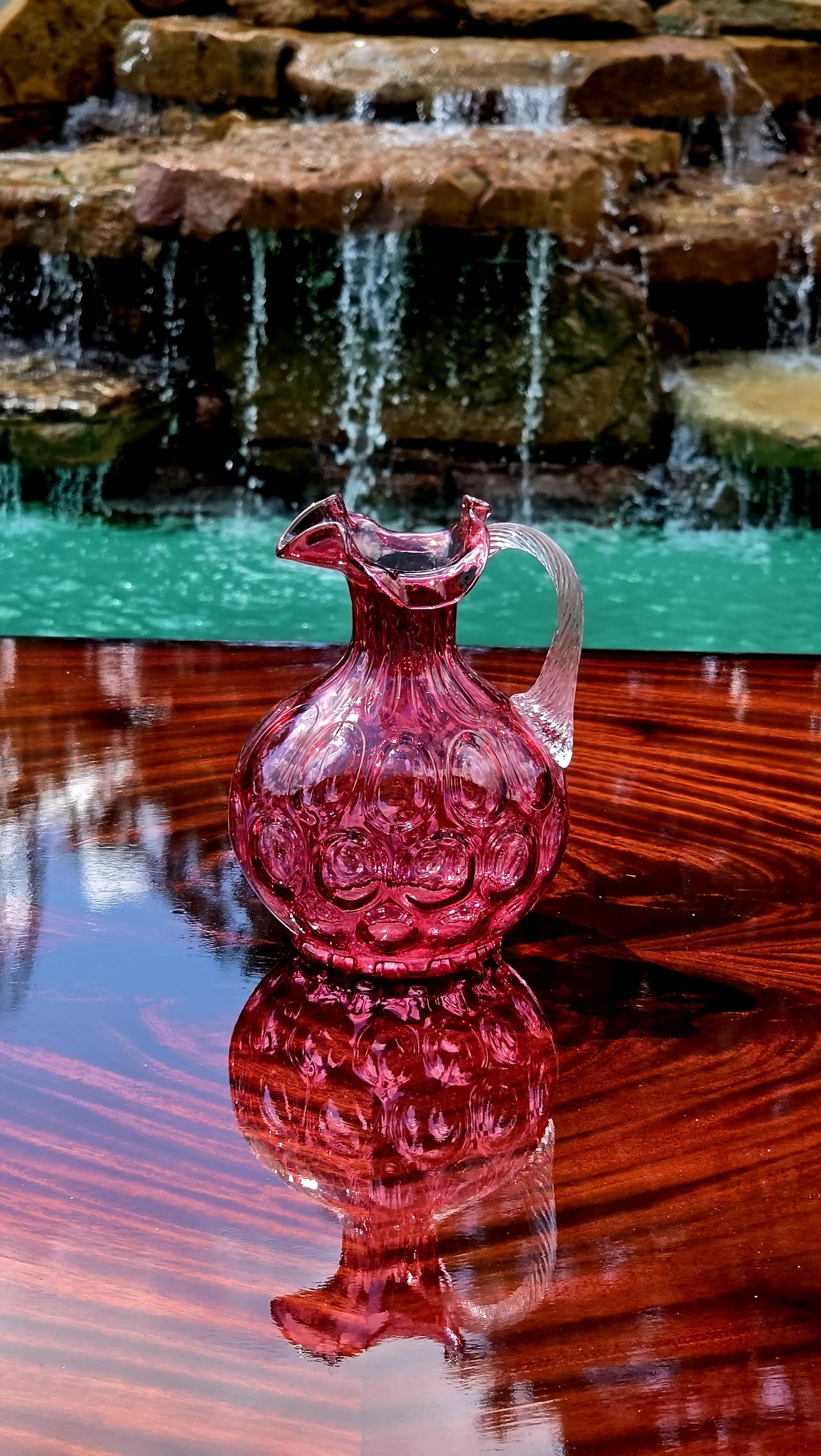Cranberry Fenton Coin Dot - Etsy