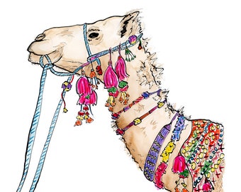 Fancy Camel Art Print